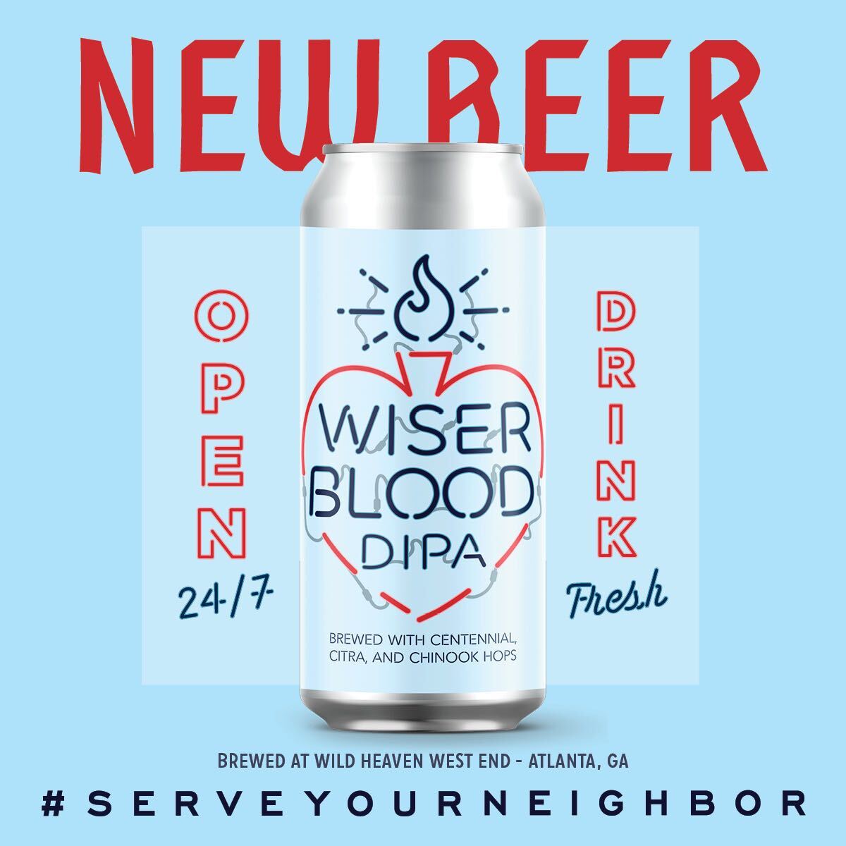 Wise Blood IPA is back this weekend, but bigger &amp; stronger. Welcome WISER BLOOD DOUBLE IPA.