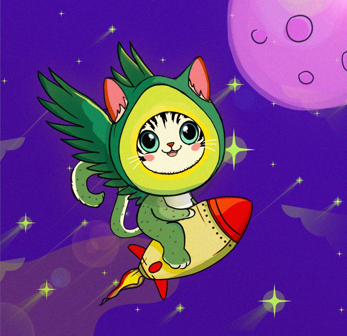 Flying Avocado Cat tweet media