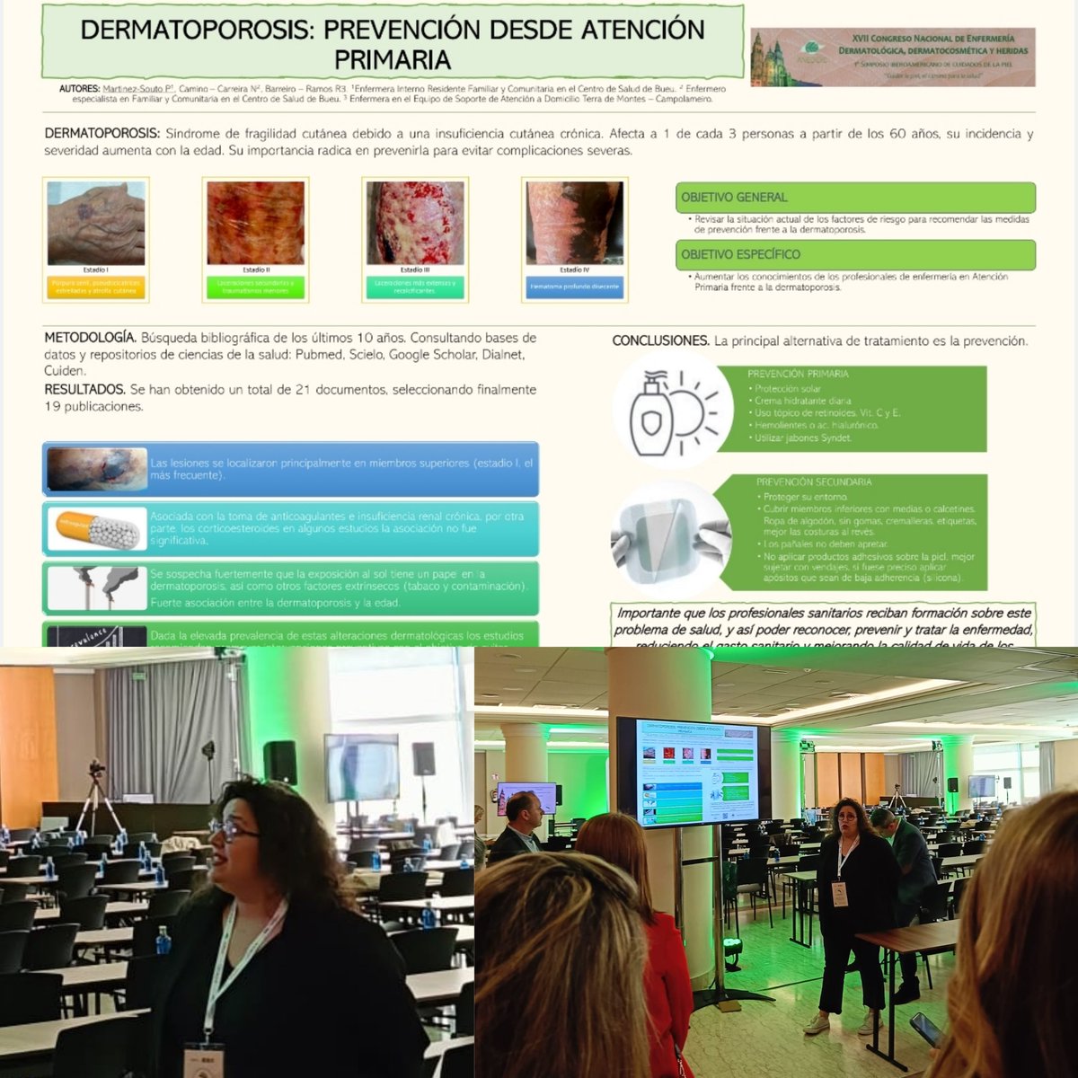 centrosaudebueu's tweet photo. A nosa compañeira Paula Martínez EIR defendeu con éxito o  Póster
🔹🔹🔹🔹🔹🔹🔹🔹🔹 "Dermatoporose, como previr dende Atención Primaria"
🔹🔹🔹🔹🔹🔹🔹🔹🔹
No "Congreso Nacional de Enfermería Dermatolóxica, Dermatocosmética e de Feridas" en Santiago de Compostela
Noraboa Paula🔝 https://t.co/K6mLRnznJO