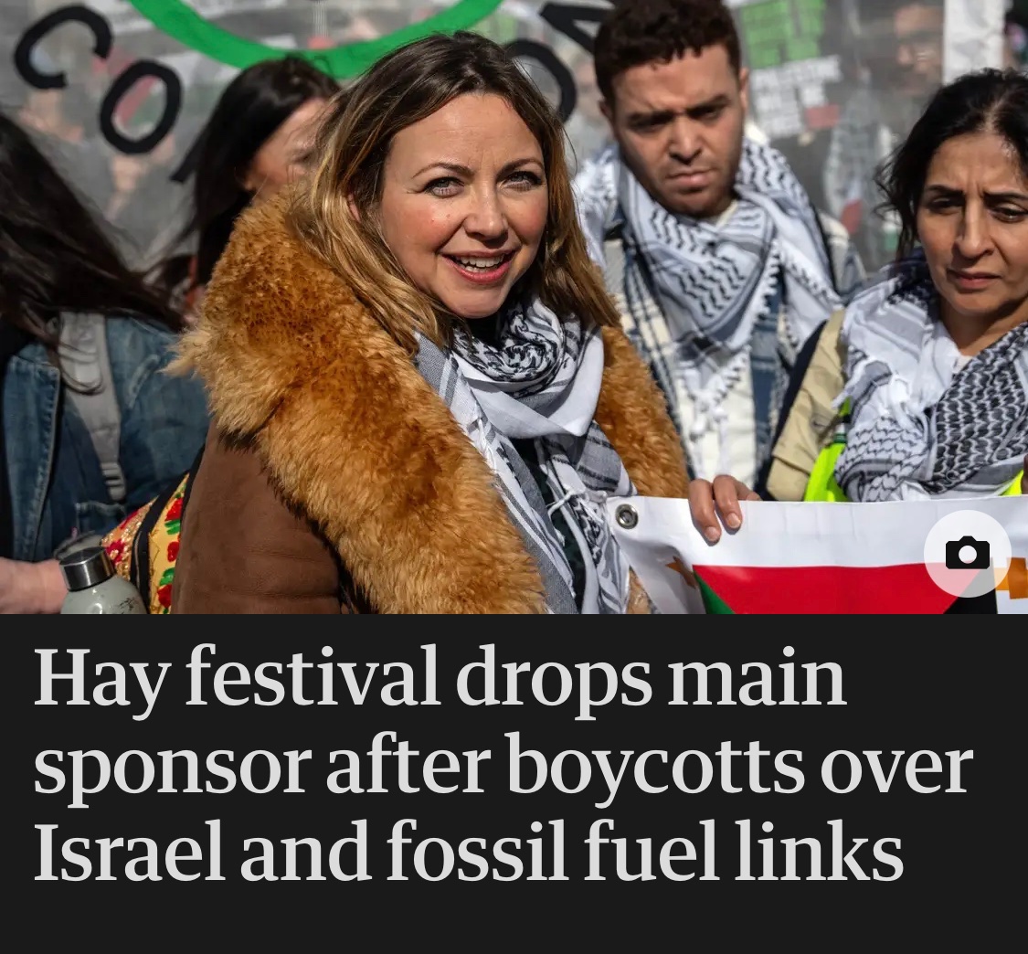 BREAKING: @hayfestival have dropped sponsor Baillie Gifford ✊This shows the power we have when we unite as workers, and remain steadfast in our solidarity with Palestine. Our statement below 🧵 ⬇️
