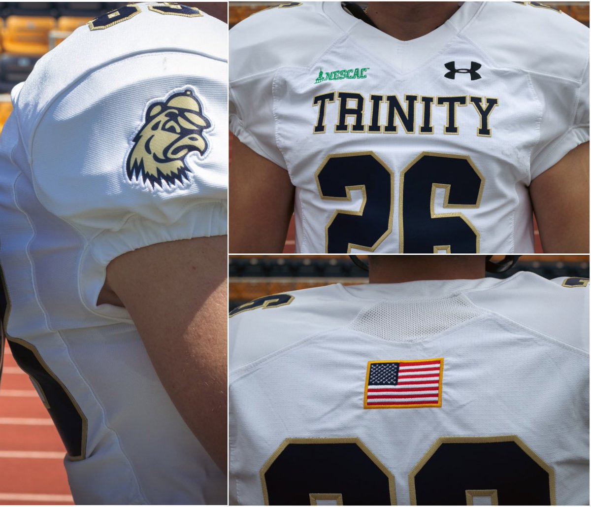 TrinCollFB's tweet photo. 🚨Check out our new uniforms from Under Armour🚨 

Looking forward to being able to wear these all season!

#RollBant #TrinColl https://t.co/rJGtobMyk1