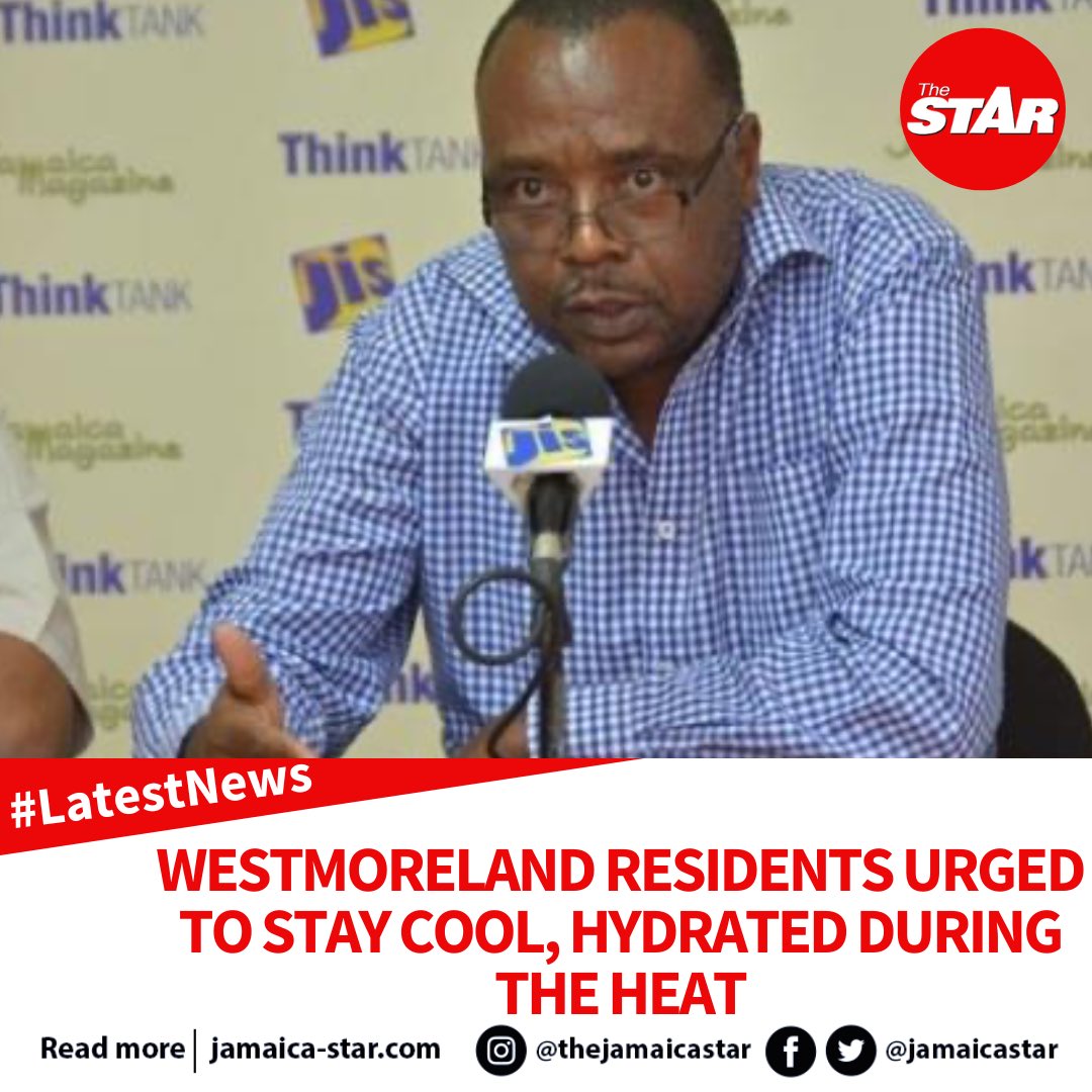 #LatestNews: The Westmoreland Public Health Department is imploring residents to stay cool and hydrated during the current hot weather.  READ MORE: tinyurl.com/2wfu9423