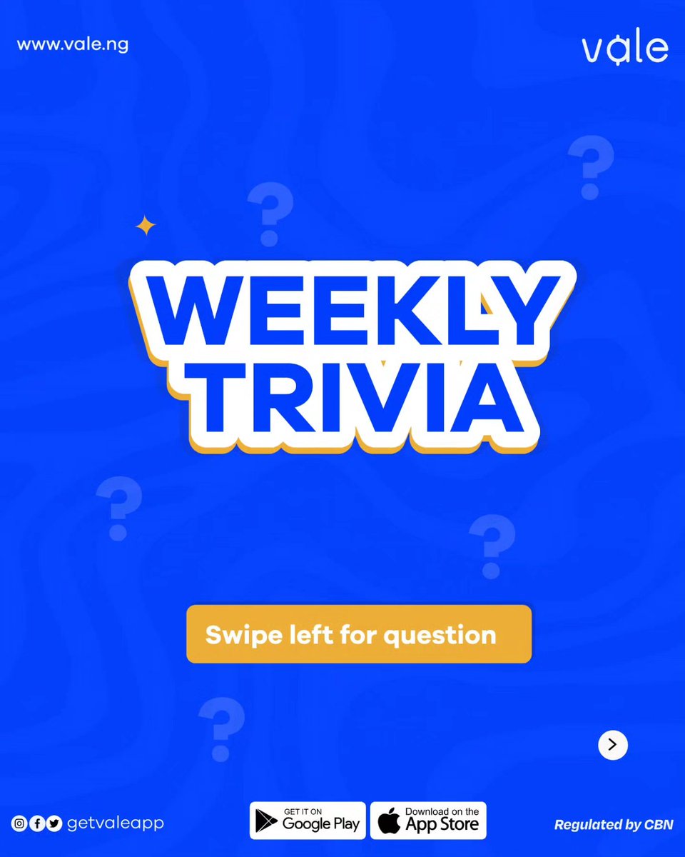getvaleapp's tweet photo. Another Trivia Friday ๐๐พ๐๐พ๐๐พ
Let us know in the comments how much you use your Vale app.
These icons are on the Vale dashboard and you see them once you sign in.
Quote this tweet to tell us which is what. Let's goooo
#Friday #vale #Valefinance #trivia #triviafriday https://t.co/sxJZEmeaoy