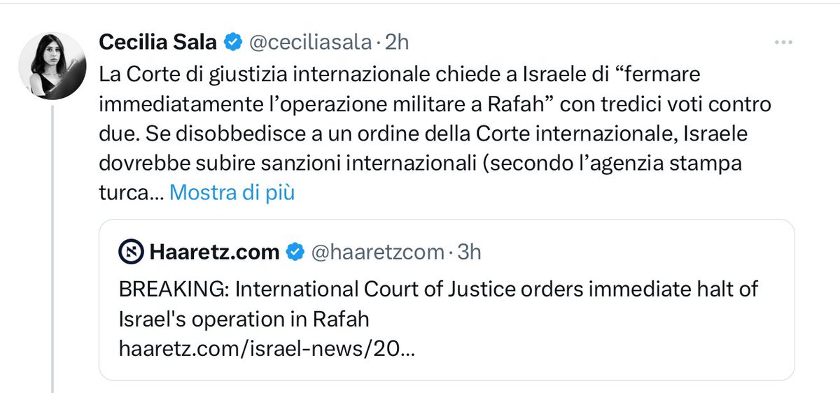 Gentile @ceciliasala, non è che se la scemenza la scrive Haaretz cessa di essere scemenza. Continua a essere scemenza, come fosse scritta dal @fattoquotidiano.