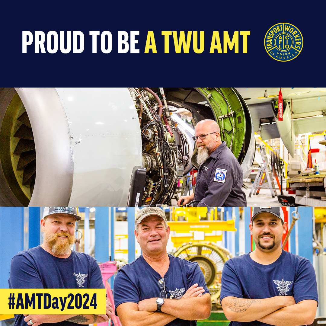 This AMT Day, we’re celebrating the hard work of TWU Aircraft Maintenance Technicians who help us take off into safe skies 🛫#AMTDay2024