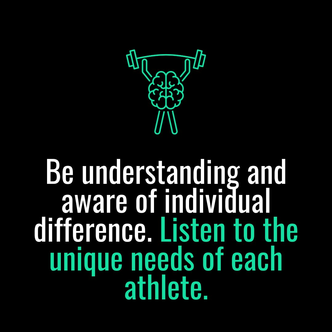 Embrace diversity and individuality, and create a culture of excellence by taking time to understand the needs not just of the team, but each individual within it.

#SportLeadership #CoachesWhoCare #PutMentalHealthInTheGame #SportCulture #AthleteWellBeing