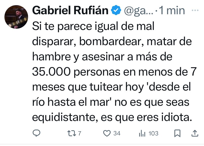 El pitjor favor que es pot fer als defensors d’una Palestina independent i democràtica és dir ‘des del riu fins al mar’ perquè significa avalar la destrucció de l’estat d’Israel i és anar contra la solució dels dos Estats. Però, clar, implica haver llegit i estudiat una mica.