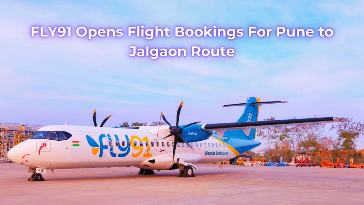 🦋As reported earlier, FLY91 has opened flight bookings for Pune to Jalgaon route. 🦋Pune will become the 7th destination for the airline. 🦋As of now, bookings are open only for May month. 🦋Ops: 4X weekly on Sun, Tue, Thu & Fri with ATR-72 Timings👇👇 IC5606 JLG