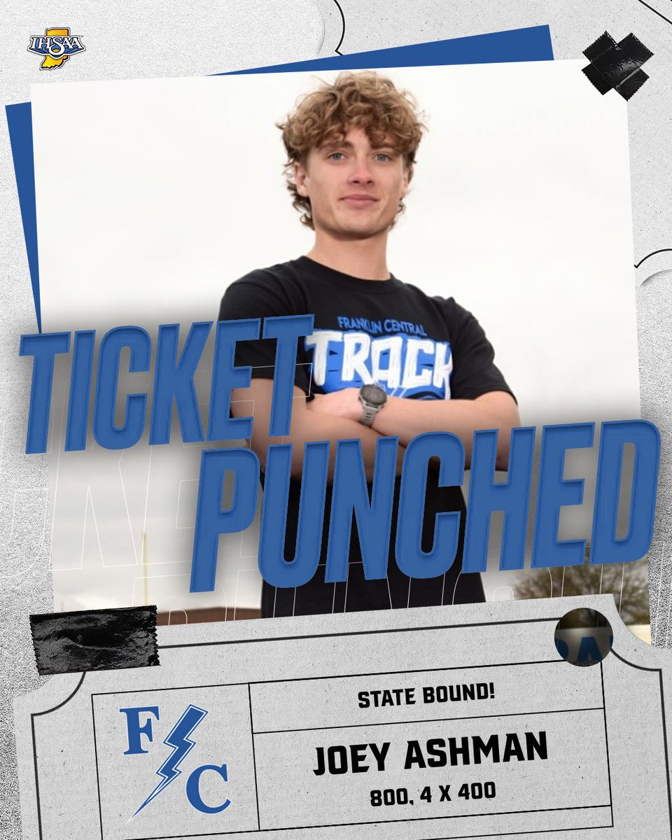 Congratulations to Joey Ashman for punching his 🎟️ to the State Meet in the 800 and 4x400! #WeAreFlashes ⚡️