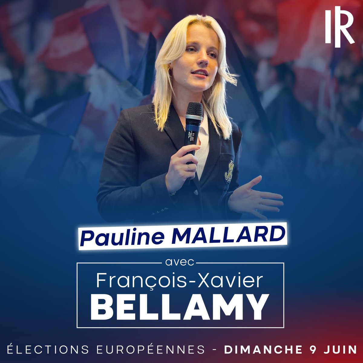 Très heureuse de représenter l’Oise sur la liste de <a href="/fxbellamy/">Fx Bellamy</a> pour porter haut et fort les valeurs de droite républicaine 🇫🇷
 
Le dimanche 9 juin, pour les élections européennes, je vote François-Xavier Bellamy ! 

<a href="/lesRepublicains/">les Républicains</a> <a href="/jeunesreps/">Les Jeunes Républicains</a>