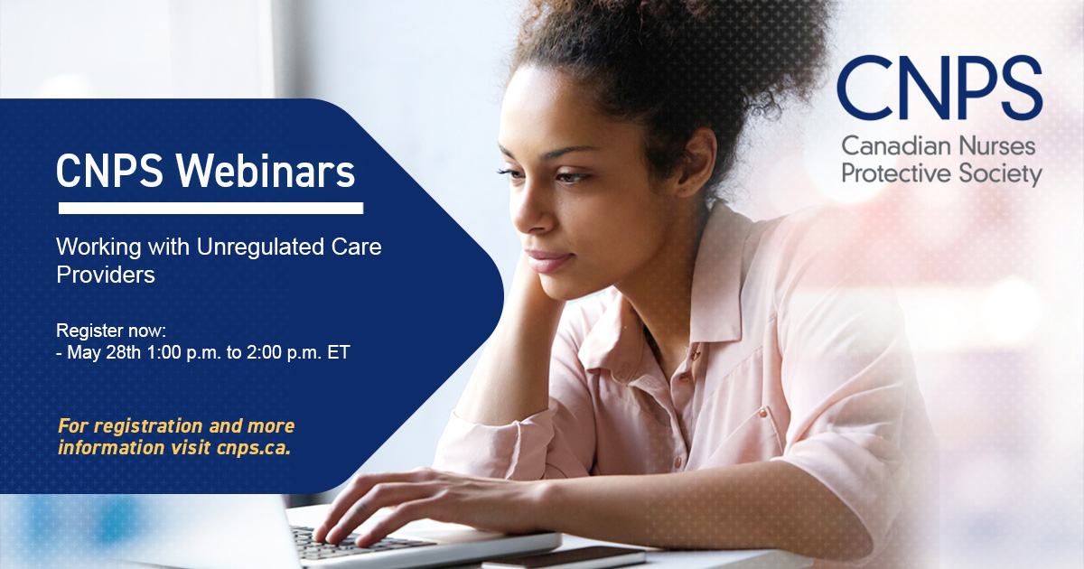 ICYMI – Our #webinar on Working with Unregulated Care Providers is taking place again on May 28th at 1:00 p.m. ET.

Learn more and register here: cnps.ca/news-events/we…
