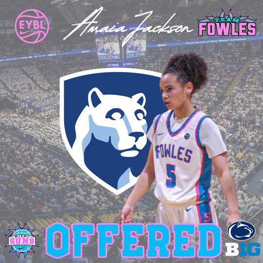Blessed to receive an offer from Penn State! Thank you @CoachKiegs and the rest of the coaching staff!! @PennStateWBB
