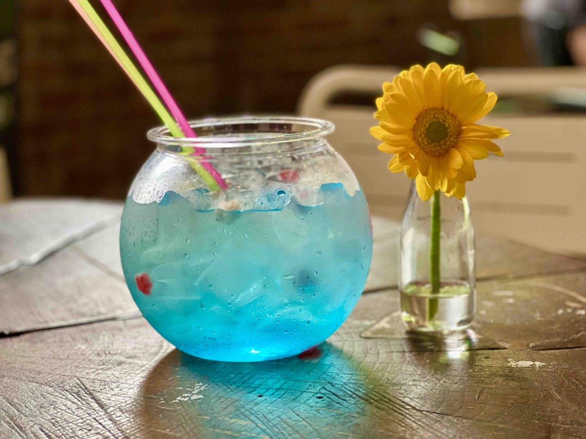 Lunch is served. Or breakfast - you choose. 

It’s Fishbowl Friday!!  Come on in and check out our Red White and Blue Fishbowl in honor of Memorial Day! $5 of every Fishbowl sale this weekend benefits Tunnel to Towers Foundation.  #dogood #drinknookfishbowls #atljazzfest