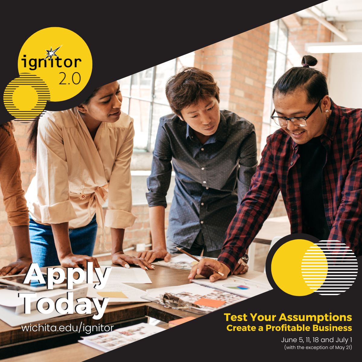 wsucfe's tweet image. Time is running out!
ignitor 2.0 starts in just 2 days.

Don't miss the opportunity to learn how to gather crucial #CustomerFeedback and develop your #Startup strategy.

Apply today and unlock valuable insights!
wichita.edu/ignitor

#IgniteYourIdea #BusinessStrategy