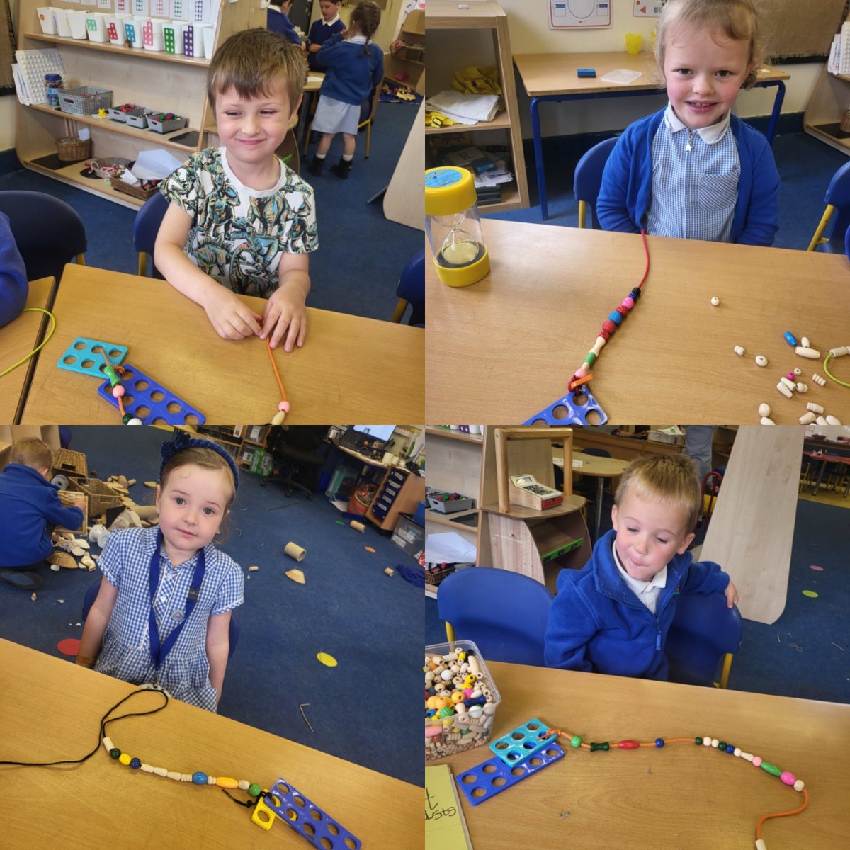 Reception threaded beads onto numicon today. They worked out their numicon numbers before threading on the beads. Great number &amp; fine motor skills 👏🌟 
<a href="/SychdynSchool/">Ysgol Sychdyn</a>