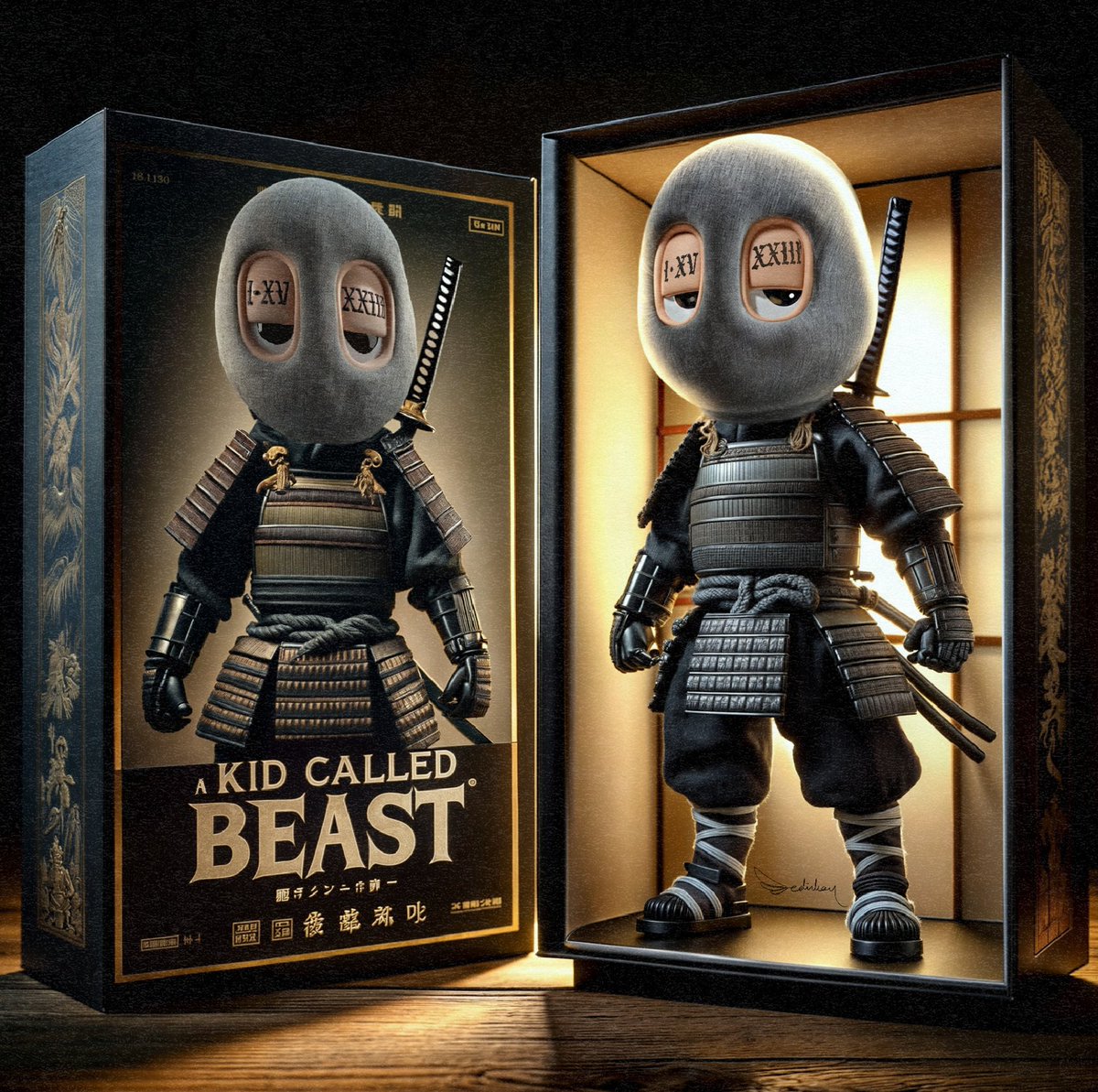 A KID called Beast samurai toy
@akidcalledbeast
#arttoy #vinyltoys #characterdesign