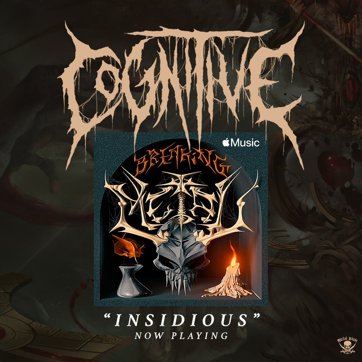 We were added to @AppleMusic breaking metal play list for our song 'Insidius'. Give it a listen and add our songs to YOUR Spotify and Apple playlists! New album out now via @MetalBlade !!! Link in comments