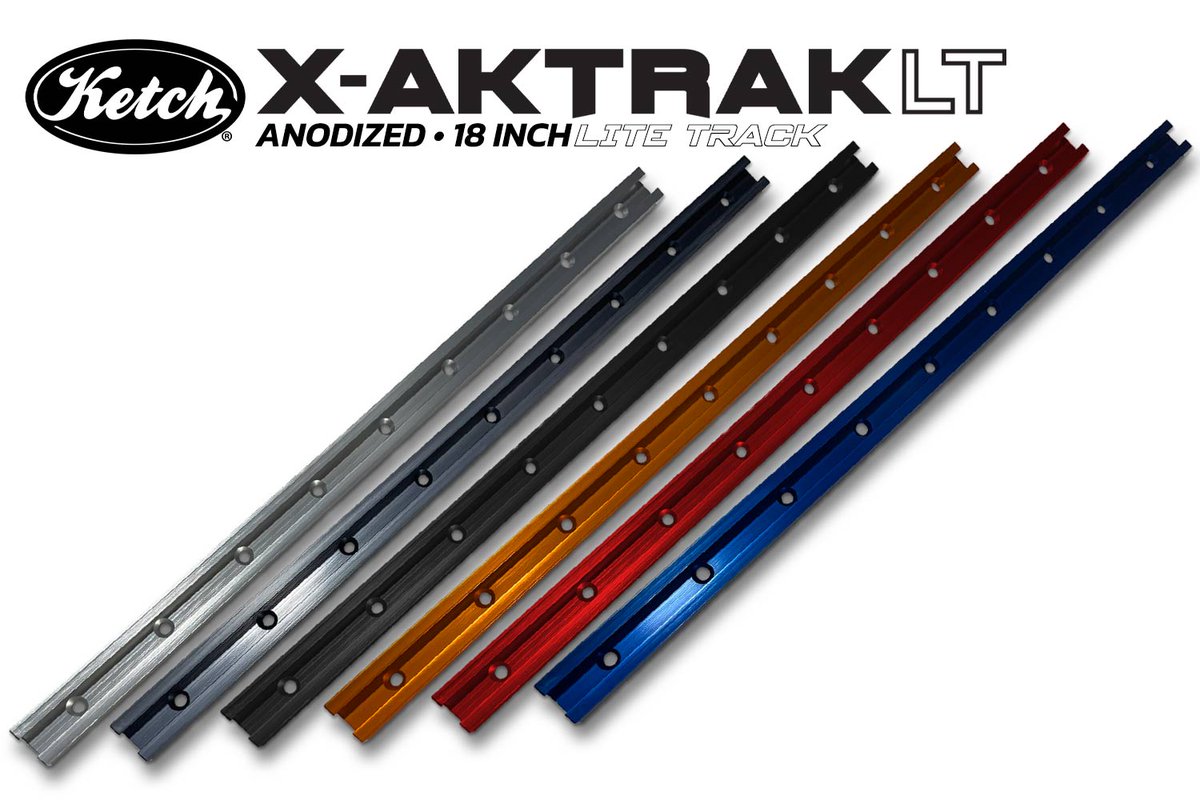 Ketch X-Aktrak LT just dropped on the site today. You can now upgrade your stock T-Tracks to beautiful X-Aktrak LT aluminum lightweight tracks. We've got Kits for Bonafide® SS127 also in 4 anodized colors. ketchproducts.com/products/kayak…