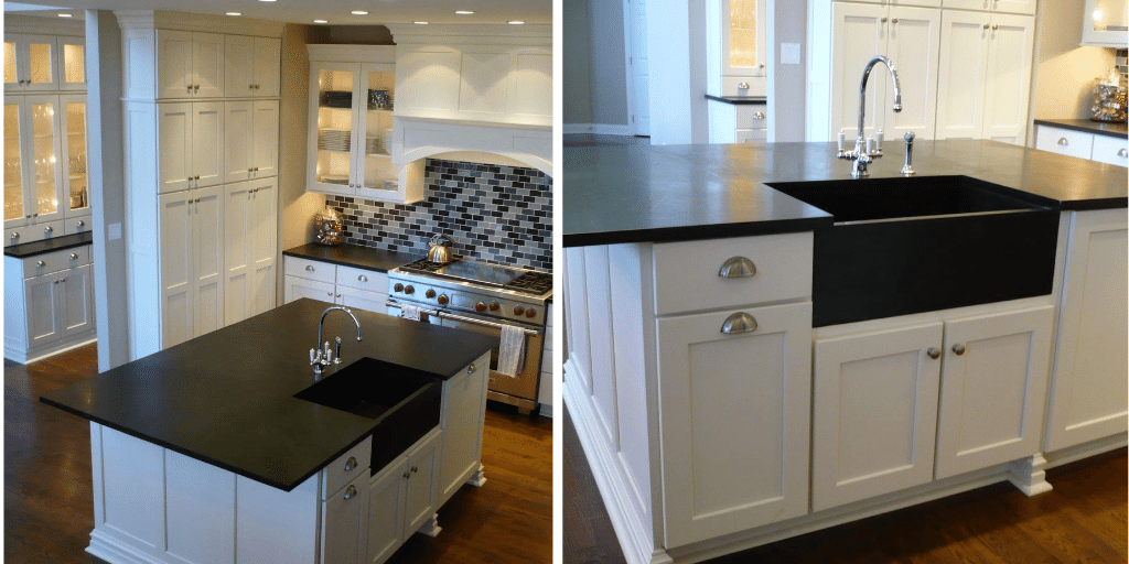 KettlerDesign's tweet photo. We packed a lot of storage into this small area, including using the adjacent hallway for a beautiful buffet. Featuring @MedallionCab #blackandwhitekitchen #karenkettlerdesign https://t.co/TK8BeQXnpF
