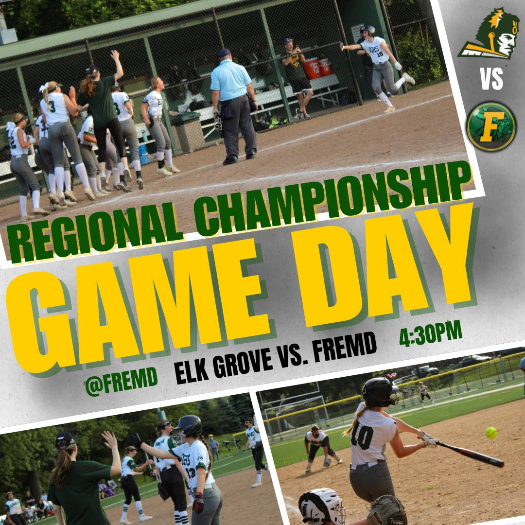 Grens Softball takes on Fremd for the Regional Championship, today, at Fremd, at 4:30! If the weather does not allow the game to be played today, it will be played tomorrow at 11:00am at Fremd. Let's Go Grens!

Graphic Credit - A. Trausch
