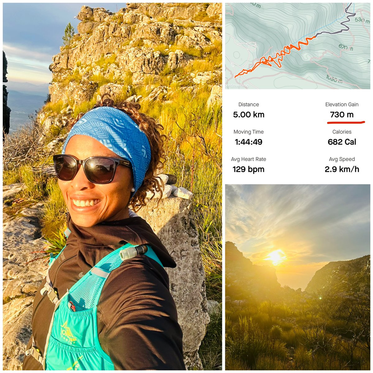 CarolinePule's tweet image. Getting stronger!!😎💪Round 2!! 🧗‍♀️🔥Platekklip Gorge training Hike⛰️❤️💚: Up top of #TableMountain! 712m elev. 5km, 1h45m.🙂 What can’t kill you can only make you stronger!! Thank God I keep showing up even when don’t feel like it! 🙏😇

#ASICSFrontRunnerZA #CapeTownHiking