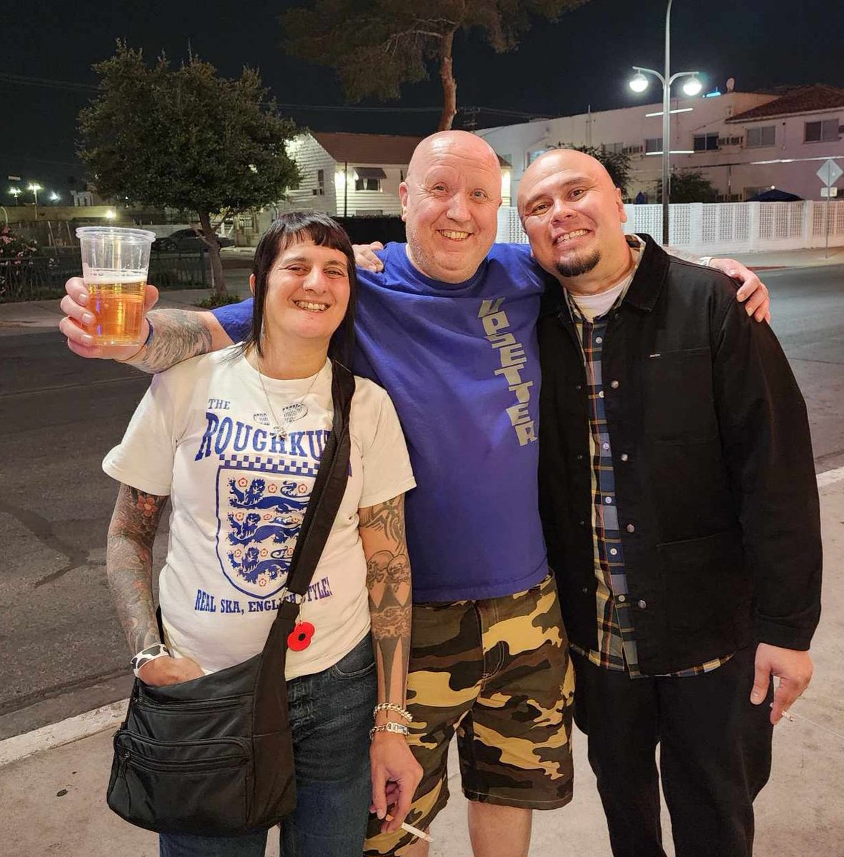 Debi and I with the legend Roger Rivas of the Aggrolites. First time I've seen him without his sunglasses on 😂