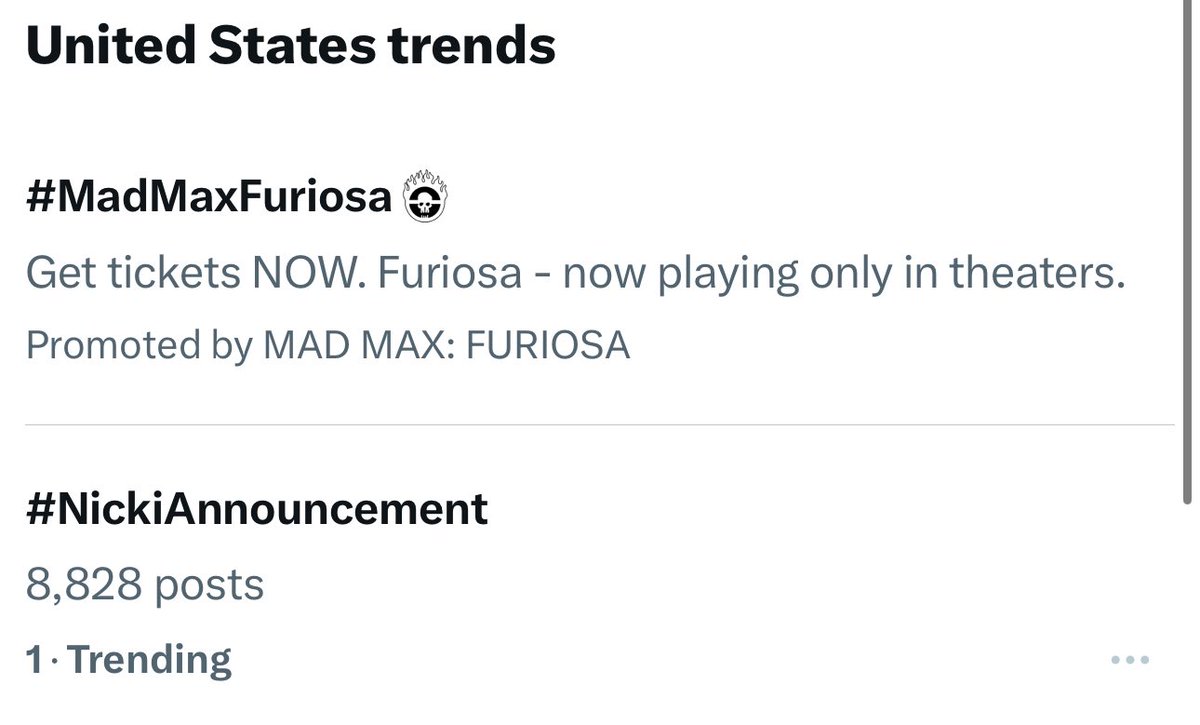 #NickiAnnouncement is trending at #1 in the United States 🦄💕♥️