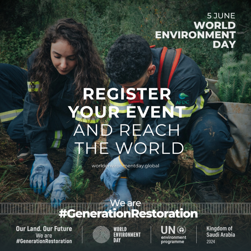 UNEP's tweet photo. This #WorldEnvironmentDay, join a the global movement to kickstart sustainable change #ForPeopleForPlanet.

Join #GenerationRestoration, register your event or activity and discover more about actions being taken near you.