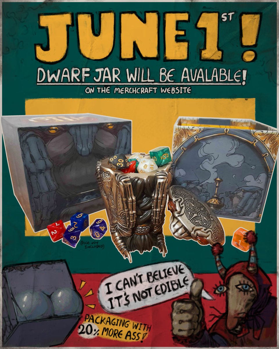 Made a little poster for the upcoming release of the dwarf jar. 
More info on the product: youtu.be/AAzxV9HM7yA?si…