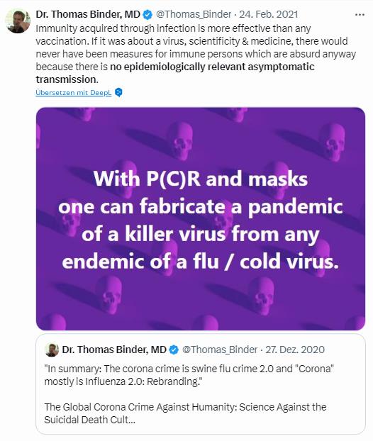 ⬆️⬇️ ❗️If we have some very basic knowledge of medicine, common sense and a spine, we knew and explained publicly that the alleged COVID-19 pandemic in reality was (mostly) a RT-PCR testing pandemic already in March 2020❗️ My blasts from the past 👉x.com/Thomas_Binder/…