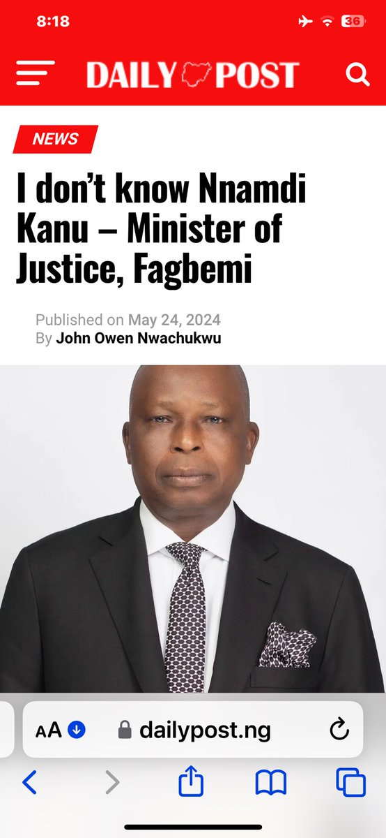 The Minister of Justice and Attorney-General of the Federation, Lateef Olasunkanmi Fagbemi, SAN, has said he does not know the detained leader of the Indigenous People of Biafra, IPOB, Nnamdi Kanu. Speaking on the second day of the Ministerial Sectoral Updates, a media event