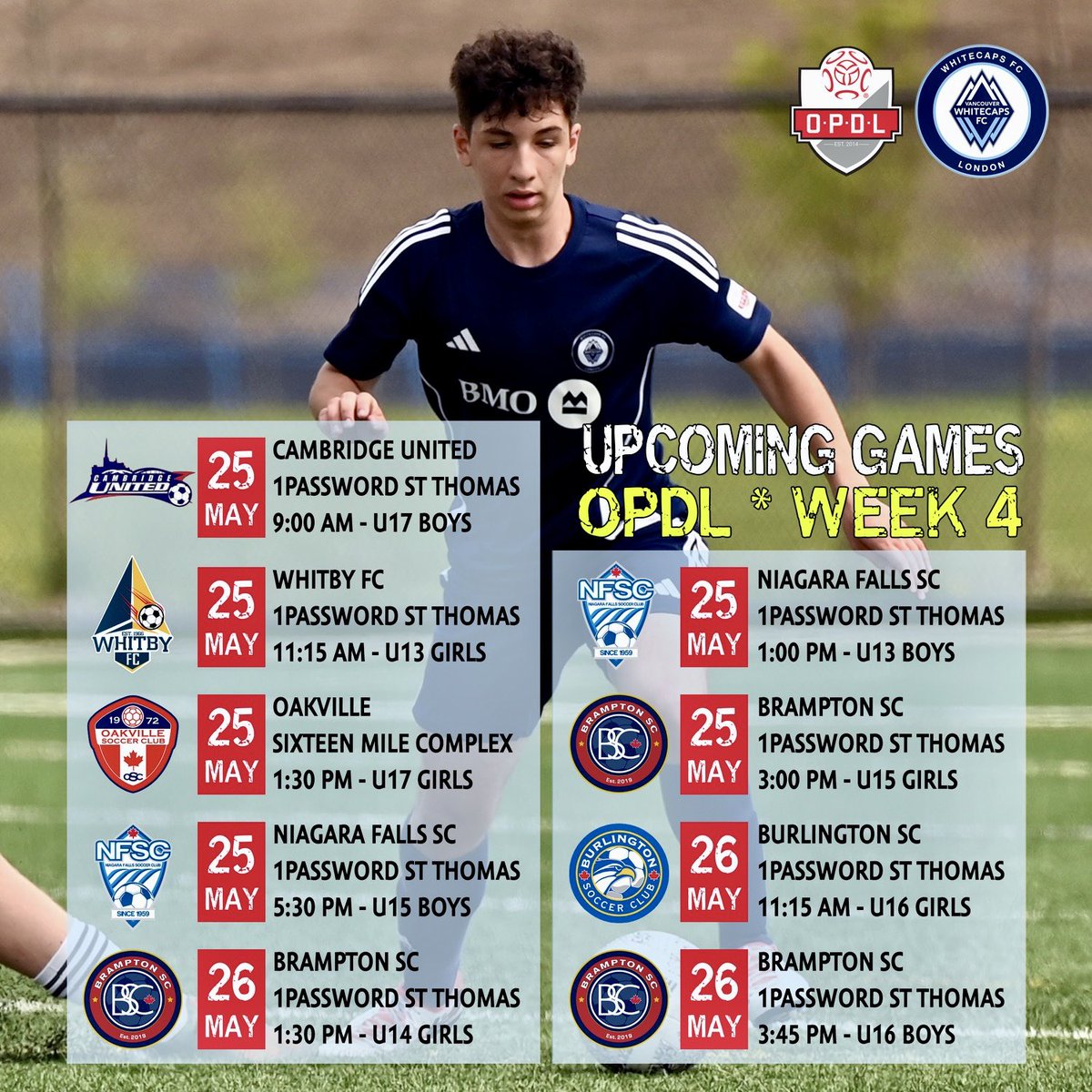 whitecapslondon's tweet photo. WEEK 4️⃣ - OPDL SCHEDULE 🚨 https://t.co/v6lE7D4XB6