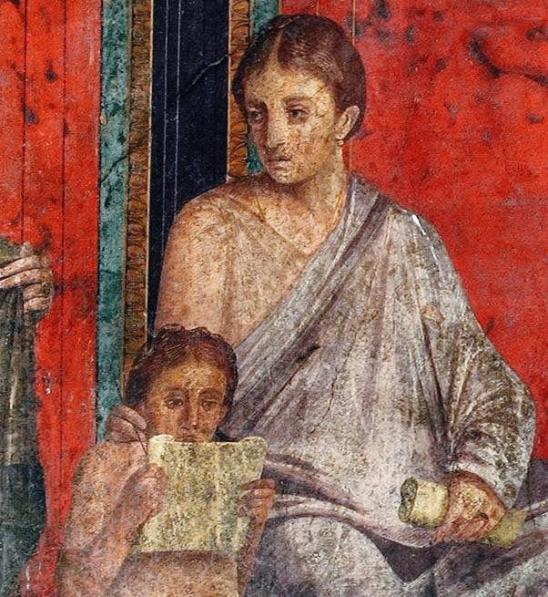 Initiation in the mysteries/ Pompeii fresco/ ancient roman #art