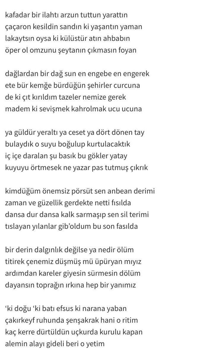 solaktı o katip çolaktı harfi tınmadı
kestiler ortadan sağ kolunu ikide bir