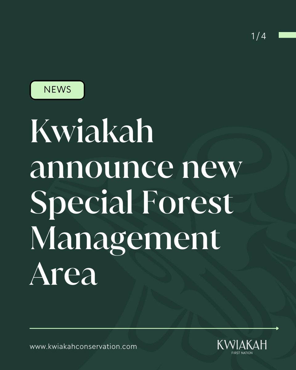KwiakahFN's tweet photo. We're excited to share some big news! We've signed an agreement to create the M̓ac̓inuxʷ Special Forest Management Area (SFMA). 🌲 Read the full press release here: https://t.co/CI4g9lveJy
#KwiakahNation #GreatBearRainforest #IndigenousConservation #IndigenousGovernance https://t.co/hMBs89ffql