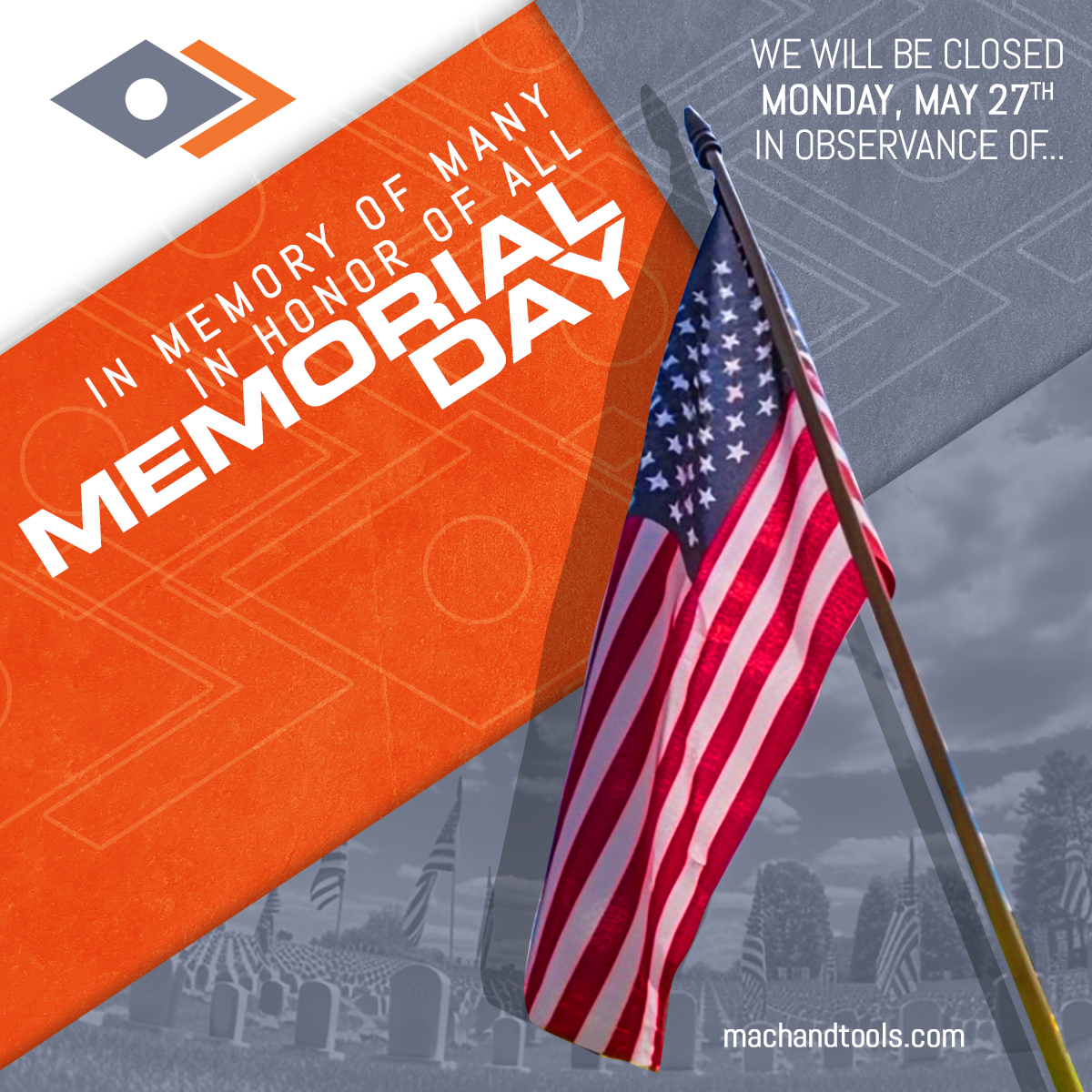 MtsTooling's tweet photo. Celebrate • Honor • Remember.... Happy Memorial Day!
MTS we will be closed monday May 27th. https://t.co/kREBCaNIT2