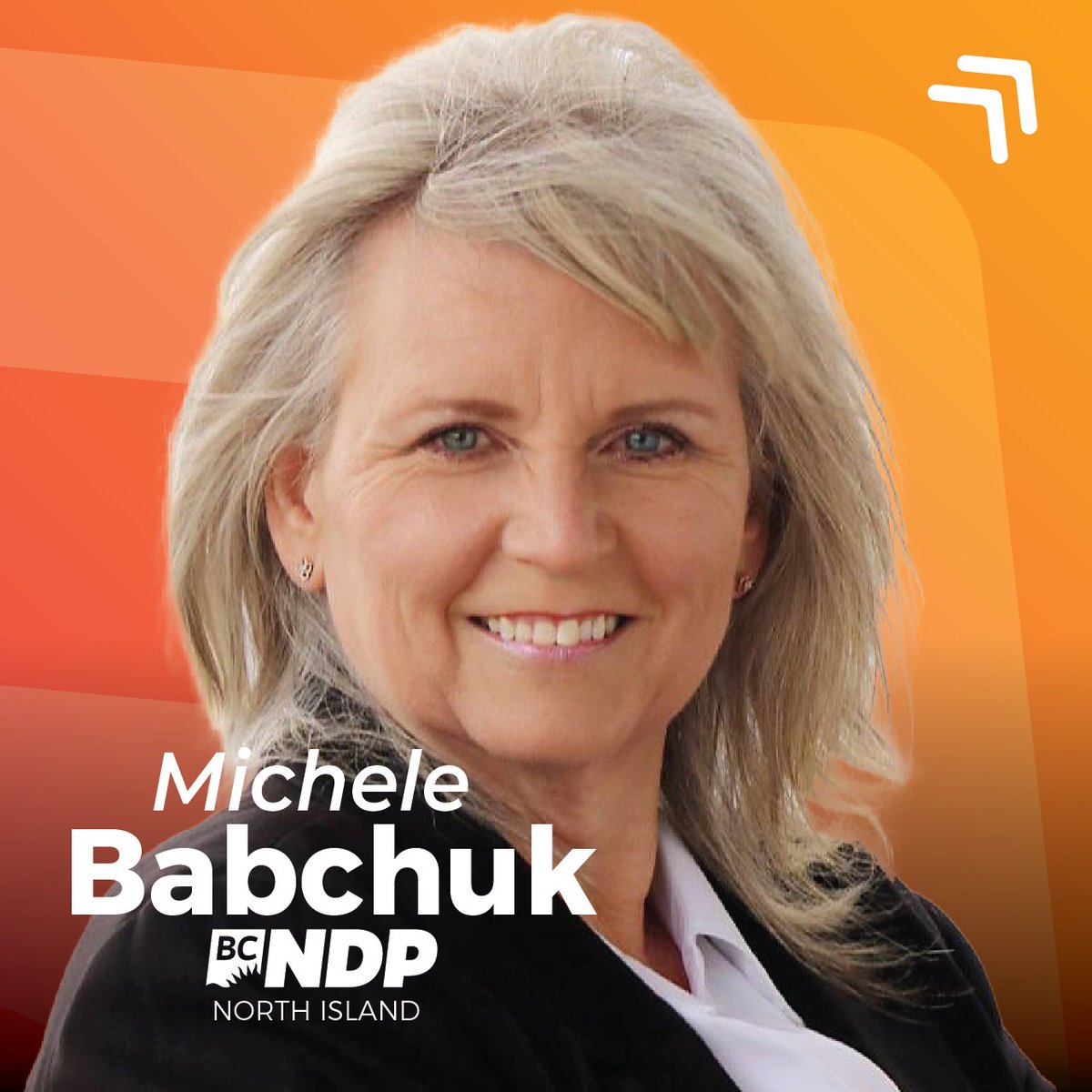 We're welcoming Michele Babchuk as our BC NDP nominee in North Island. A resident of the north island for more than 20 years, Michele is an MLA, former Campbell River city councillor & past chair of the Strathcona Regional District Board. Congratulations @mbabchuk_mla!