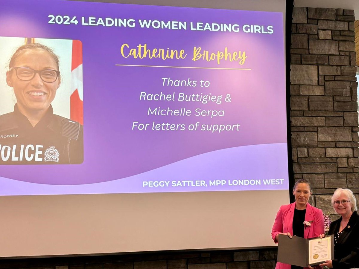 Congratulations to London Police Service’s own Detective Constable Cathy Brophey for being awarded the 'Leading Women Leading Girls Award'! 👏 Your impressive achievements highlight the incredible work and leadership within the LPS Sexual Assault and Child Abuse Section. The