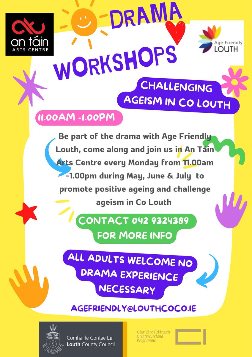 Looking forward to working with Gavin Duffy #AgeFriendlyLouth Ambassador & Joe Grogan Louth OPC Chair on a no. of initiatives to promote positive ageing and challenge ageism in the wee county. See our Creative Ireland Drama Project challenging ageism in Co Louth #AgeFriendlyIrl