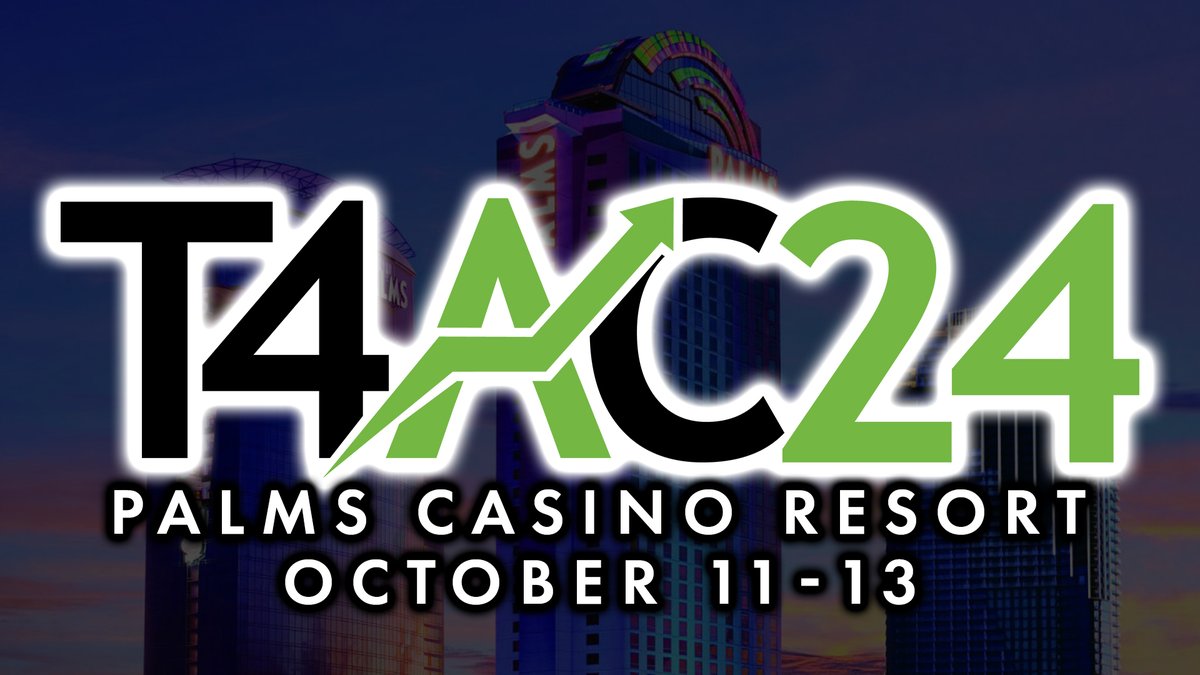 Traders4ACause's tweet image. 💥BREAKING NEWS! 💥

🔥It&apos;s official! #T4AC24 Las Vegas will take place October 11-13, 2024 🔥

This year&apos;s venue is the beautiful @Palms Casino Resort! 🌴

Details on ticket release coming soon, but save the date!

Reminder: #ProjectImpact Donors will have first ticket access!