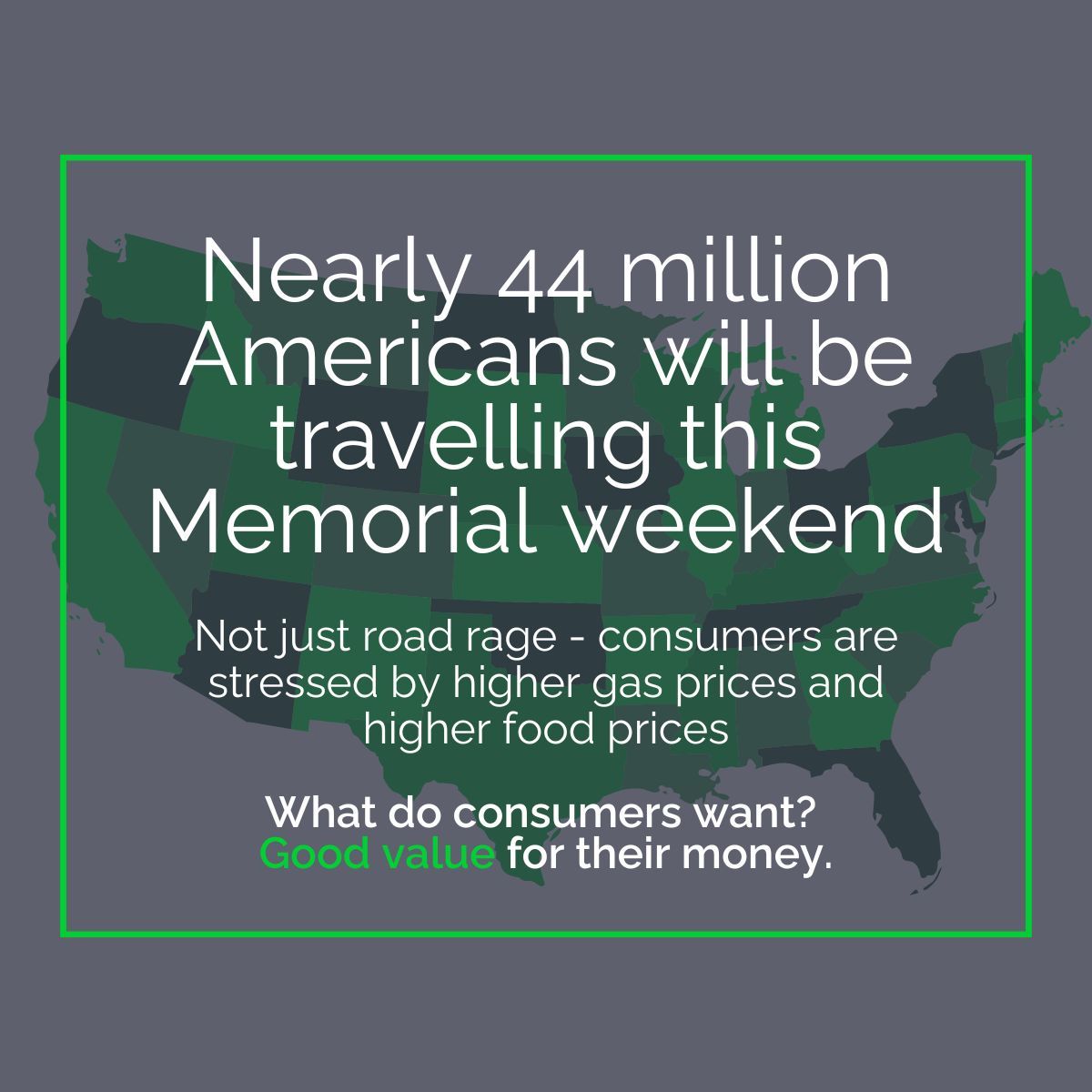 Revenueml's tweet photo. Are you on the road this weekend? Or flying? You aren't alone...Besides for keeping the road rage in check, consumers are feeling the stress from higher #prices. They are shifting to good value. For businesses - focus on #value-based pricing. #businessinsights #memorialday https://t.co/Zhv4Yo3Qkh