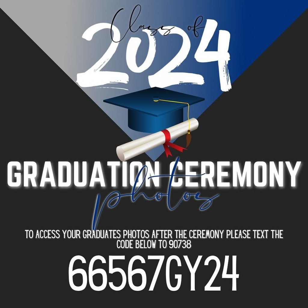 It's hard to believe that the Class of 2024 walked the stage one week ago! If you are interested in viewing or purchasing the professional photos taken by Lifetouch, text the code 66567GY24 to 90738.