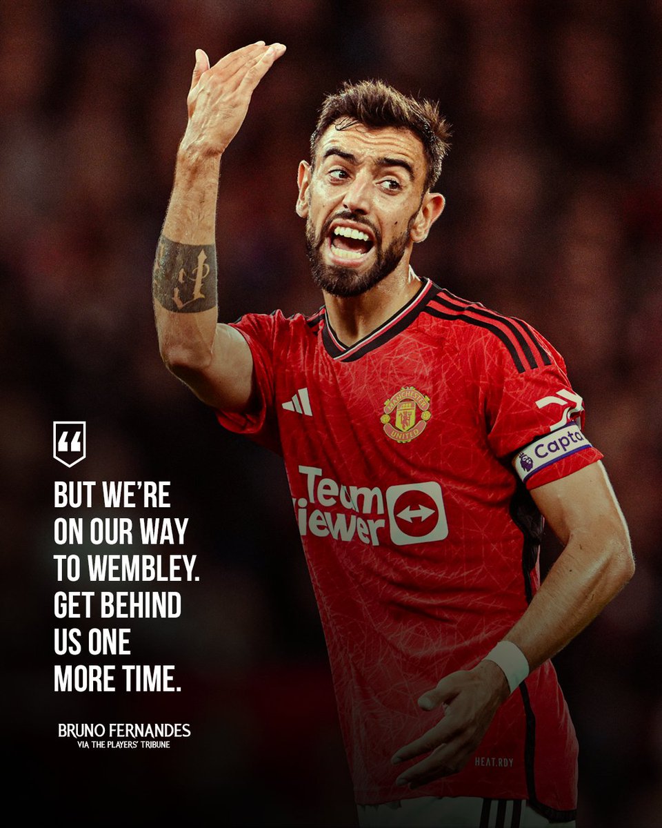 A rallying call from our captain ©️ @B_Fernandes8 😤 #MUFC || #FACupFinal