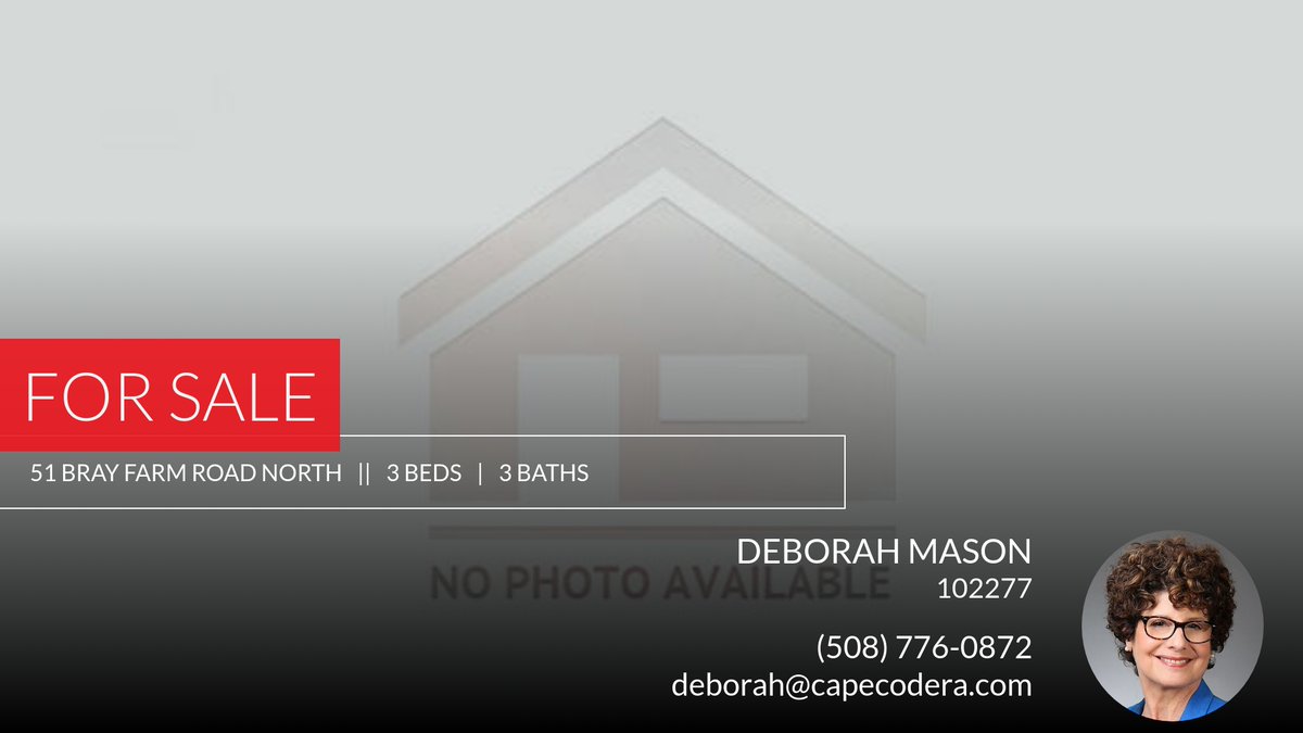 Looking for a new home? This listing could be the one! Please don't hesitate to reach out with any questions! You can reach me at (508) 776-0872.

Deborah Mason
deborah@capecodera.com homeforsale.at/51_BRAY_FARM_R…