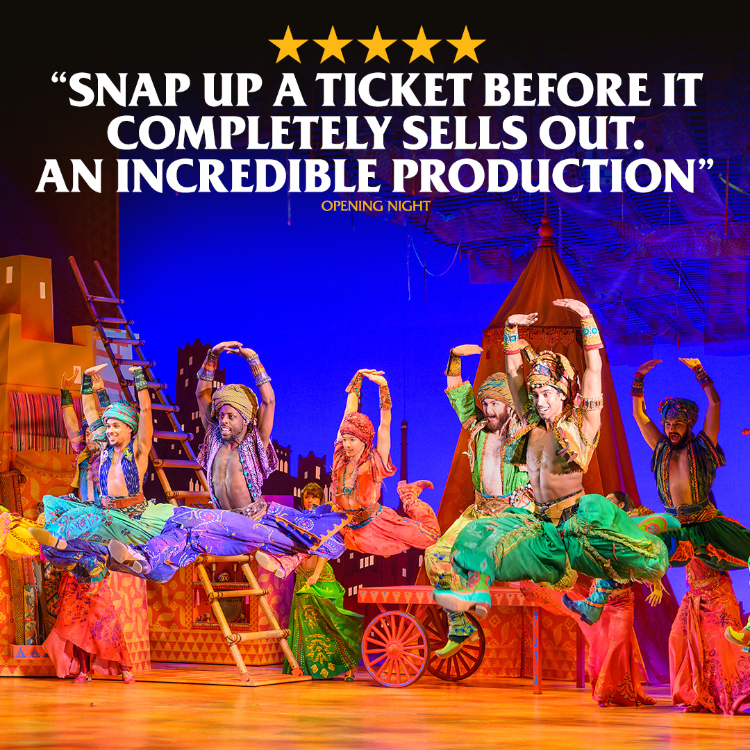 ⭐ Shining, Shimmering, Splendid ⭐ Check out these incredible reviews for Disney's Aladdin, playing now at the Palace Theatre! 🎟️ atgtix.co/44Vau9T 📅 24 May - 7 July