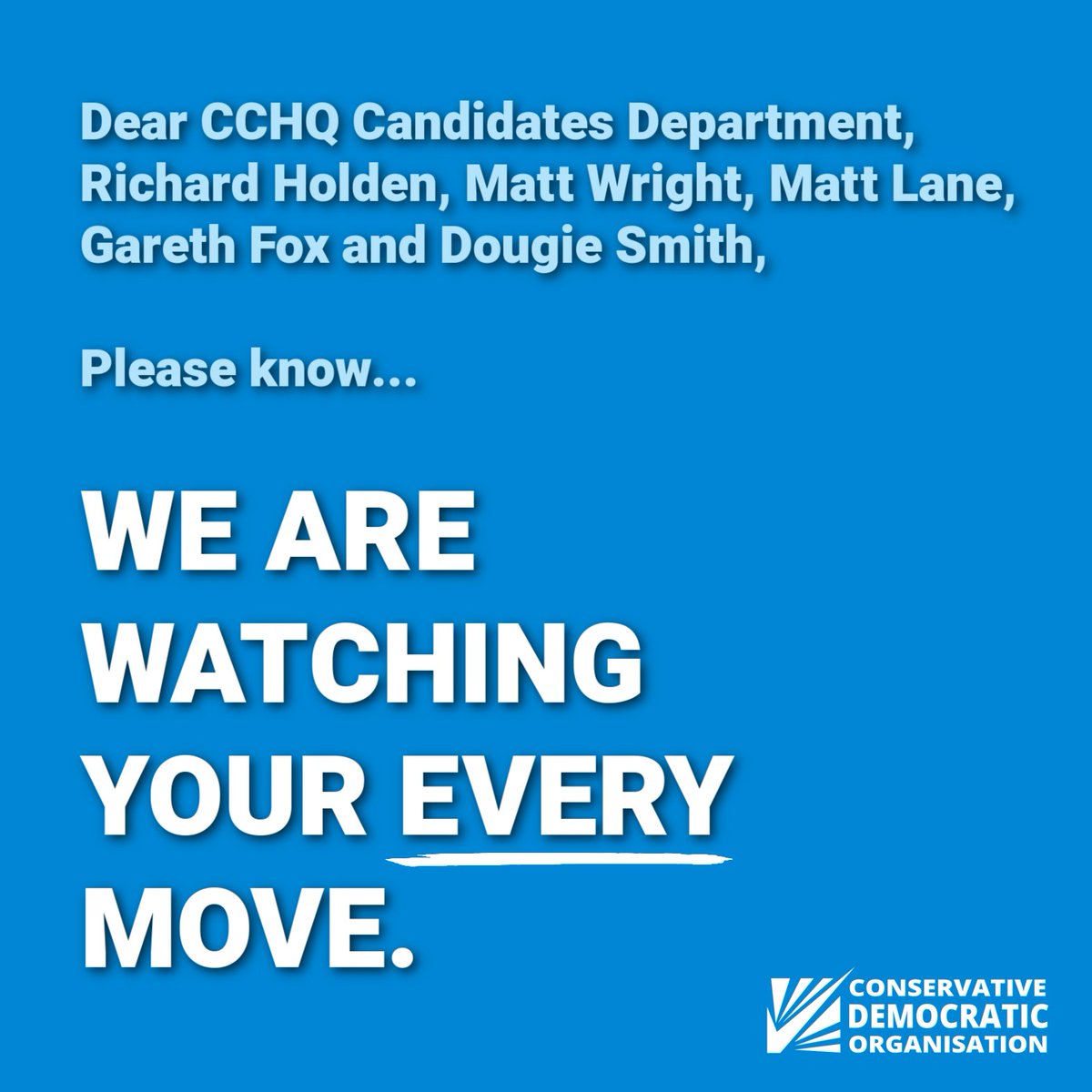 ConsPost's tweet photo. The @ConservativeDOr, the members and the grassroots are watching #CCHQ.
#DemocracyMatters #MembersMatter https://t.co/1fYANpRlll