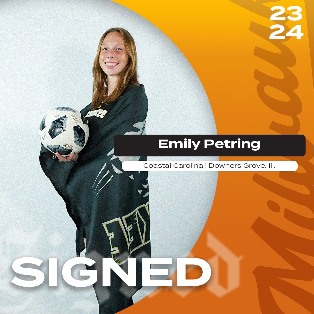 Welcome, Emily Petring of Downers Grove, Ill.! ✍️ Emily comes to the Panthers from Coastal Carolina where she was second in scoring last fall and led in the way in shots & shots-on-goal. She was a 3-time all-state selection in high school, helping her team win the conference