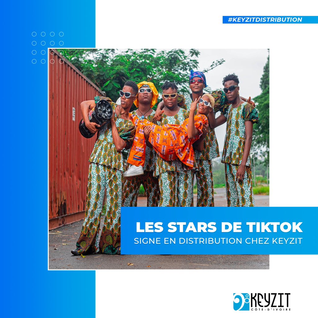 keyzit_ci's tweet image. Nous souhaitons la bienvenue au groupe @les_stars_de_tiktok_  qui signe en distribution chez KEYZIT !

Distribue ta musique avec KEYZIT ! 

#KeyzitDistribution #KeyzitCI #KeyzitAfrica #AfricanMajor