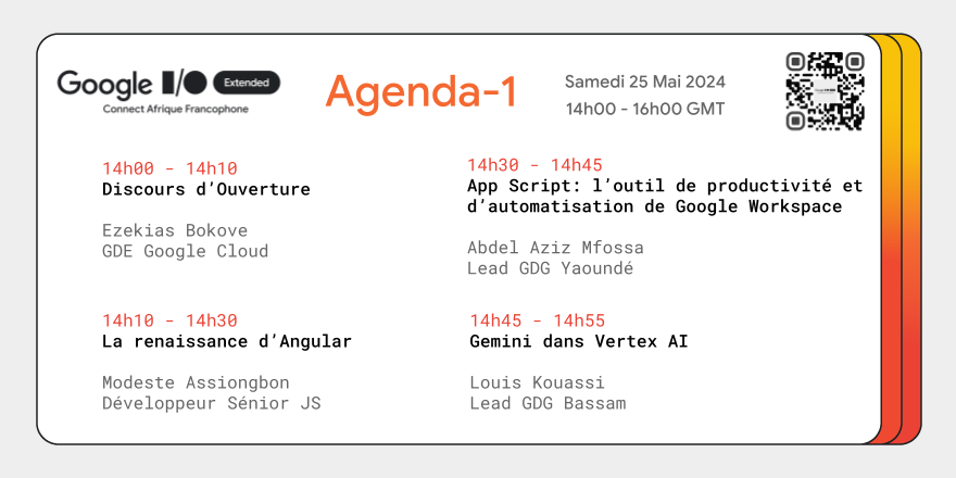 GDGAfriqueFranc's tweet photo. 🚀Le menu alléchant du Google I/O Extended Connect Afrique Francophone est prêt à être savouré!🥳🥳

✨Préparez-vous à un festin de connaissances et d'innovations alors que nous dévoilons l'agenda 📃

@googledevgroups @_jkimani
#GoogleIO #IOConnectAF
🔗https://t.co/fj7FX6IMcp https://t.co/CEwNuqhPX9
