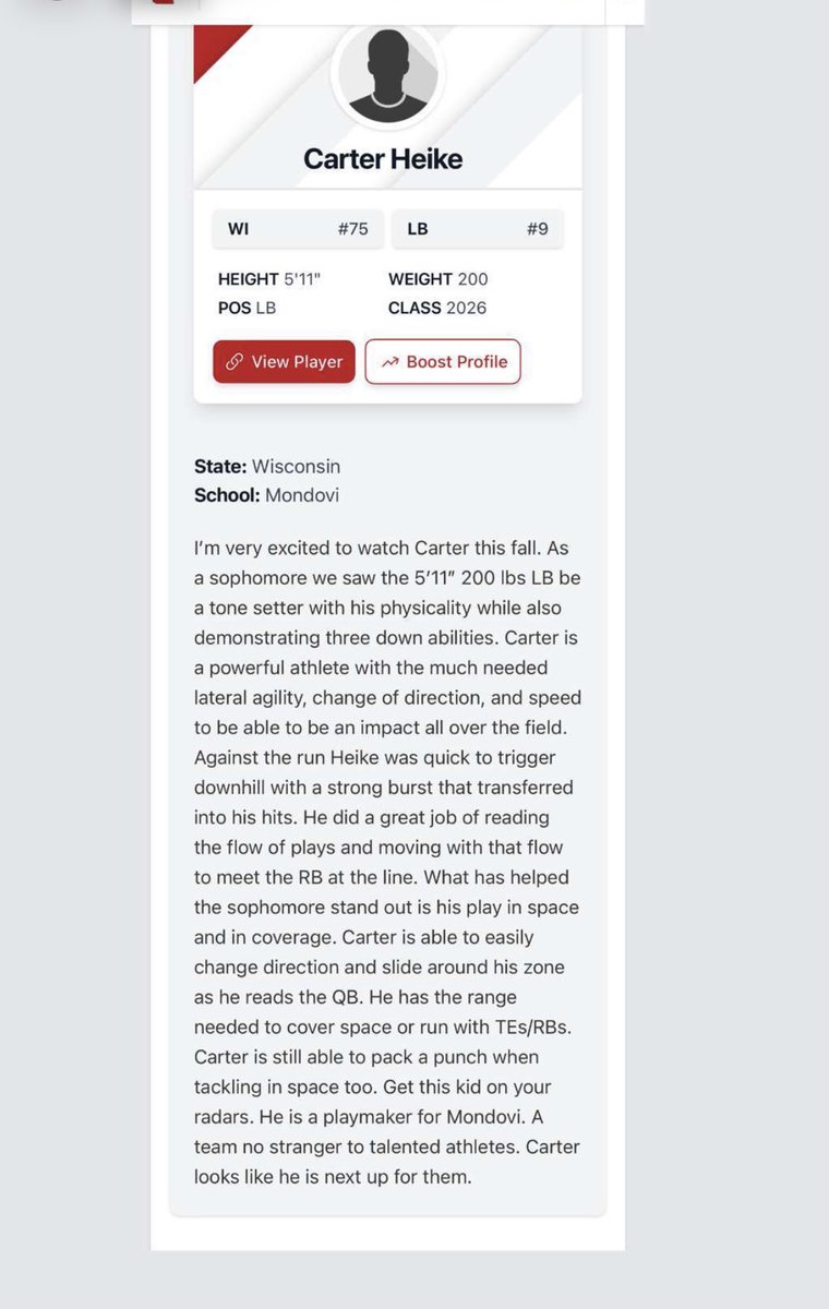 Thanks for the write up! <a href="/MJ_NFLDraft/">Mark Johnson</a>  <a href="/PrepRedzoneWI/">Prep Redzone Wisconsin</a>